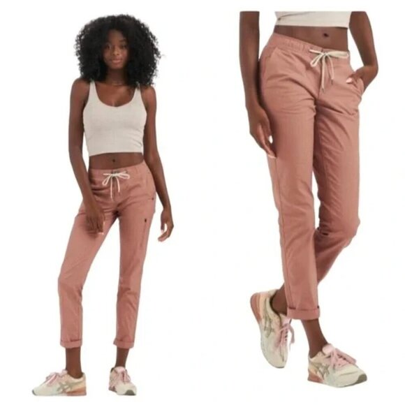 Vuori Womens Rip Stop Light Terracotta Casual Pants Sz S - Picture 1 of 8